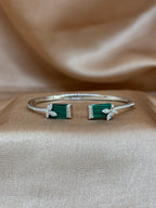The Emerald Blossom Open Cuff