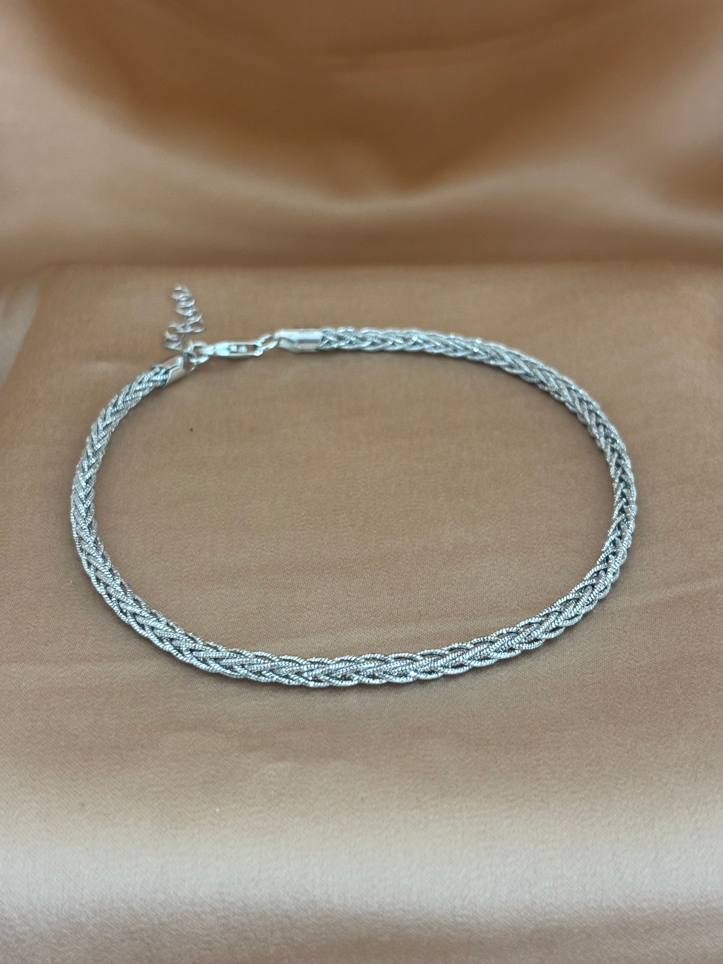 Braided Herringbone Anklet