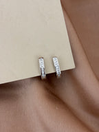Modern Pave-Set Dangle Earrings