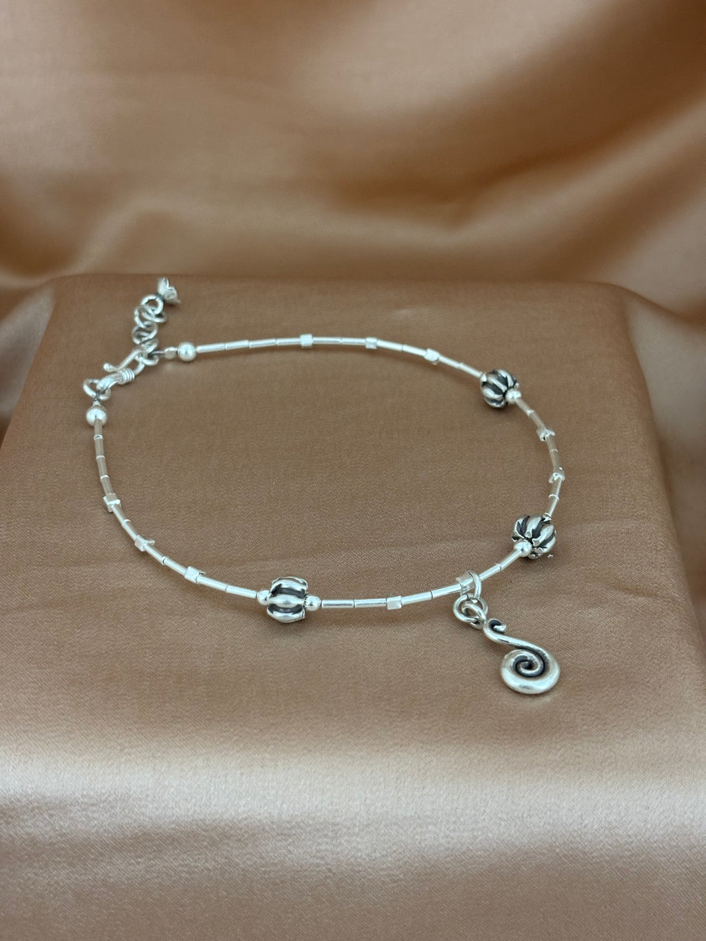 Tribal Spiral Bead Anklet