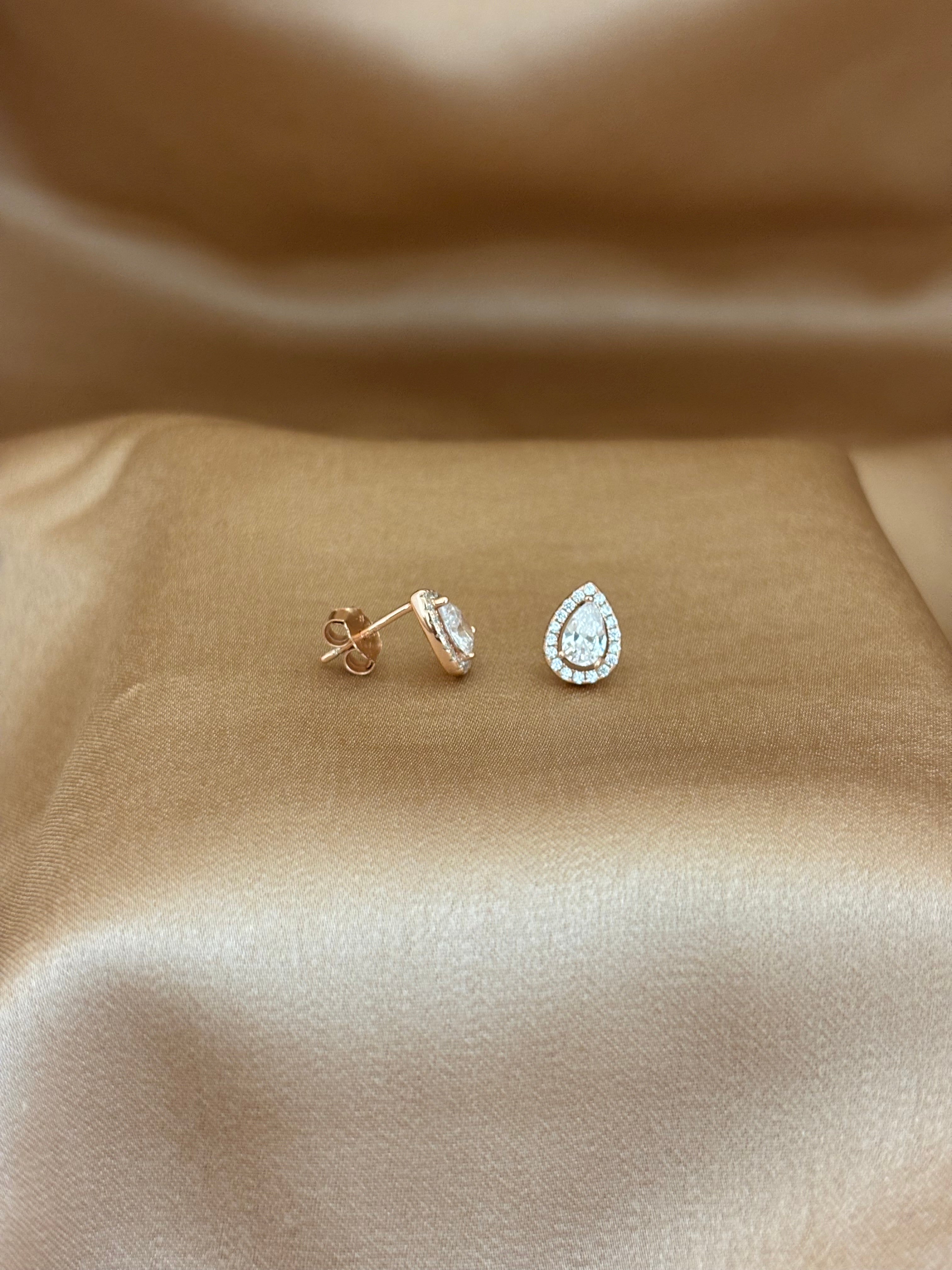Teardrop Stud Earrings
