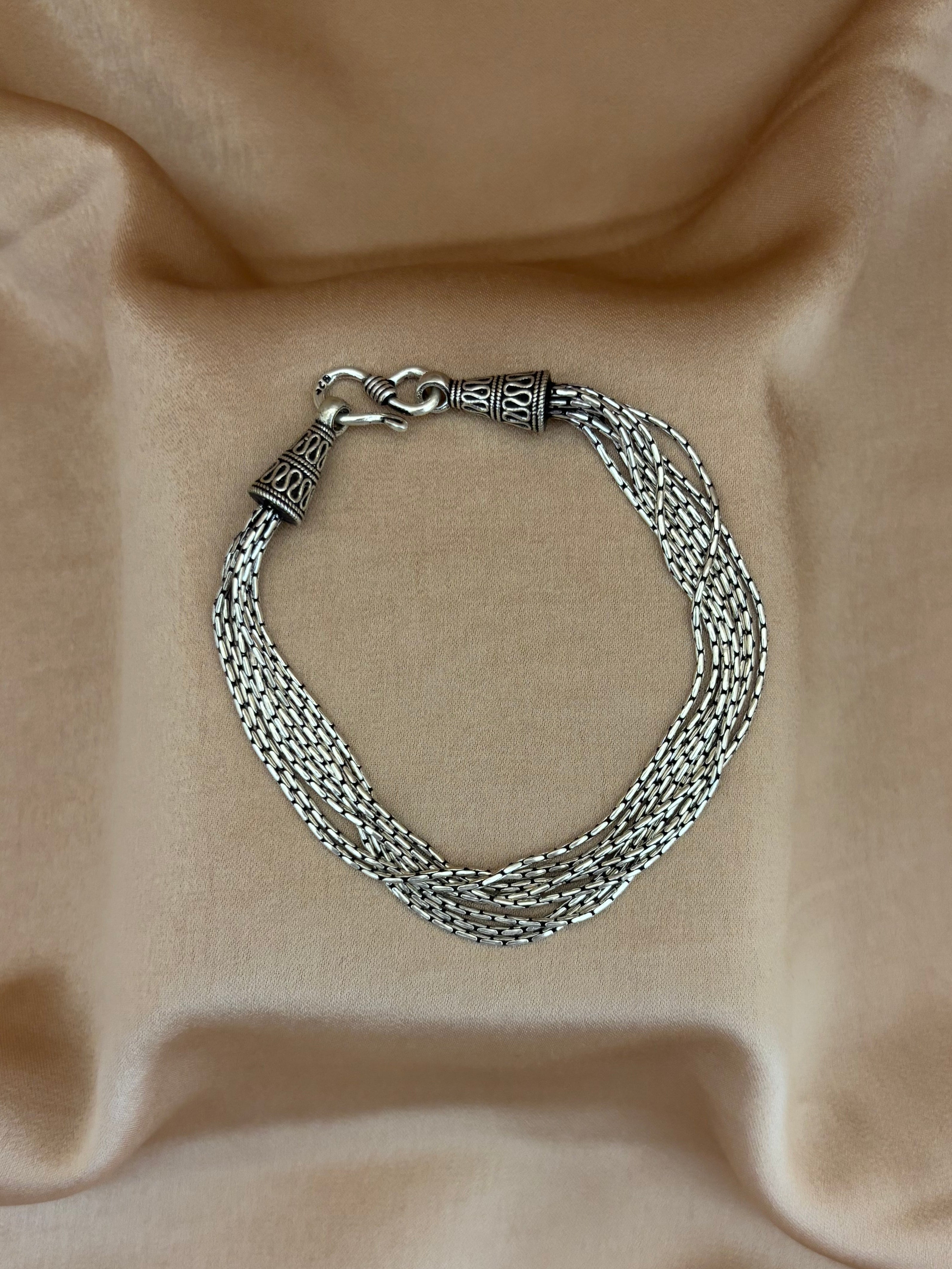 Bohemian Multi-Row Box Chain Bracelet