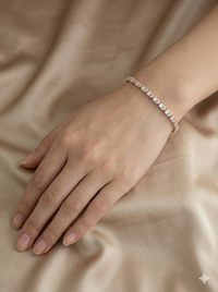 Rose Gold Tapered Baguette Tennis Bracelet