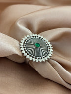 Sunburst Green Onyx Spiral Ring