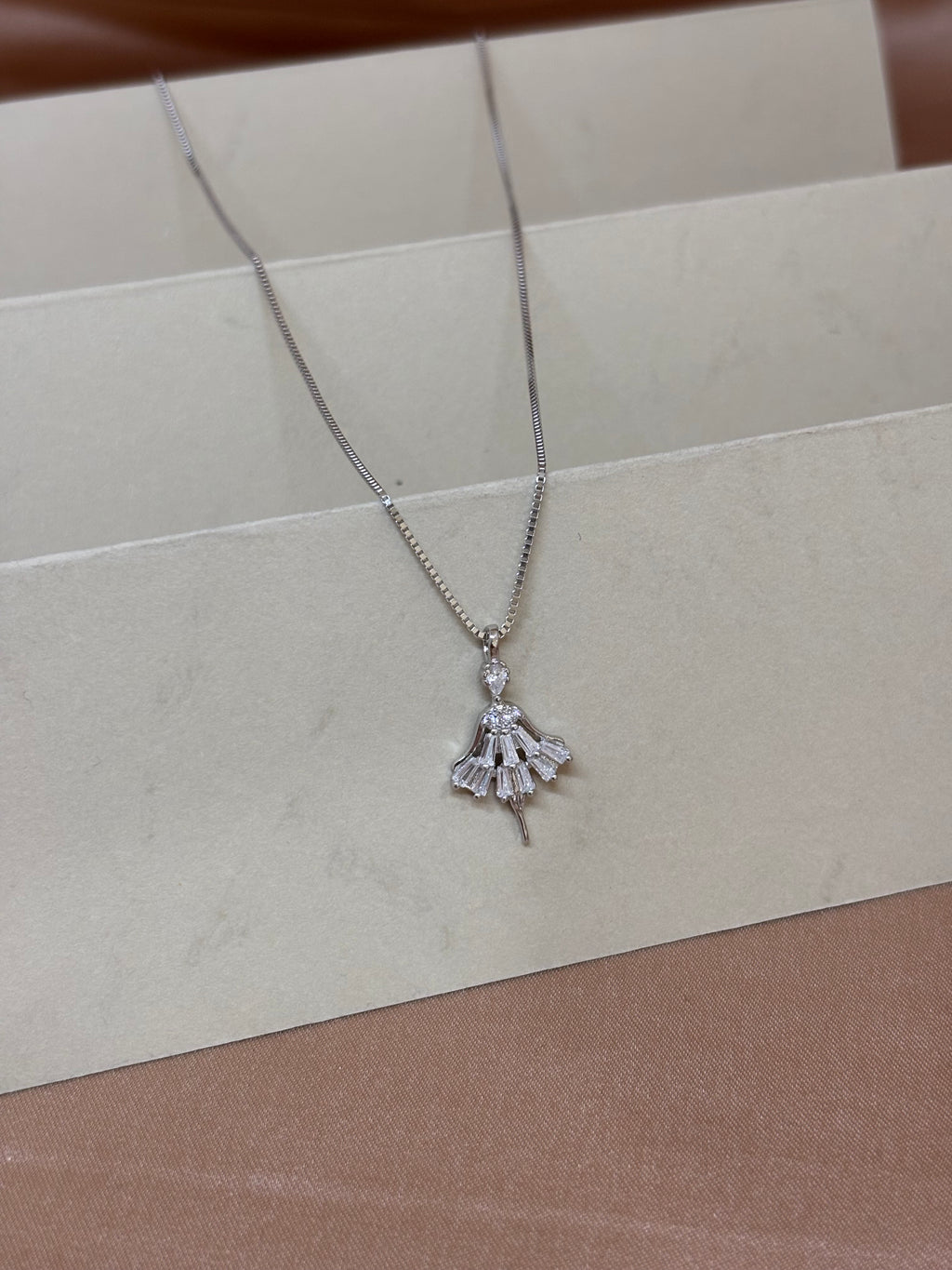 Sparkling Ballerina Pendant Necklace