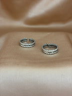 Double Row Braided Leaf Toe Rings