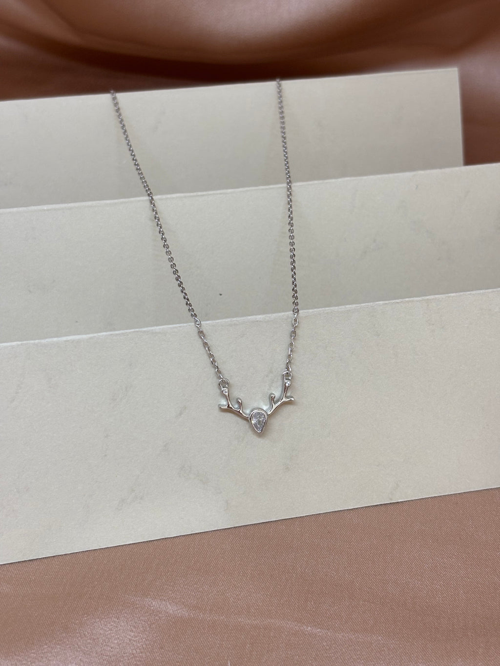 Teardrop Antler Necklace