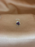 Triple Ruby Oxidized Silver Nose Pin