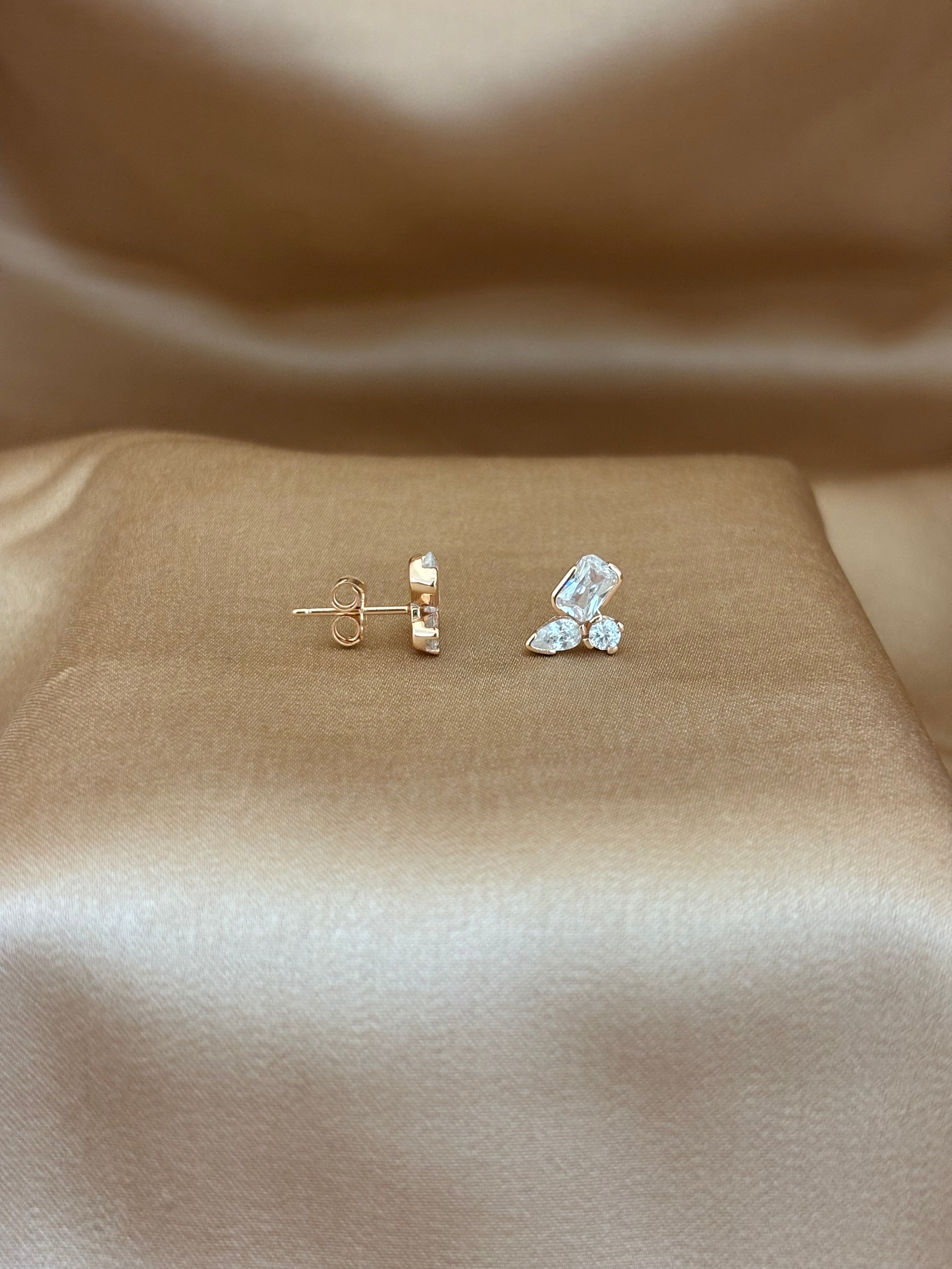 The Emerald Petals Drop Earrings