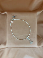 Minimalist Fan Charm Anklet