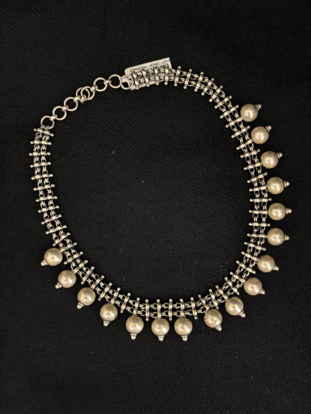 Traditional Silver Smooth Bead Choker