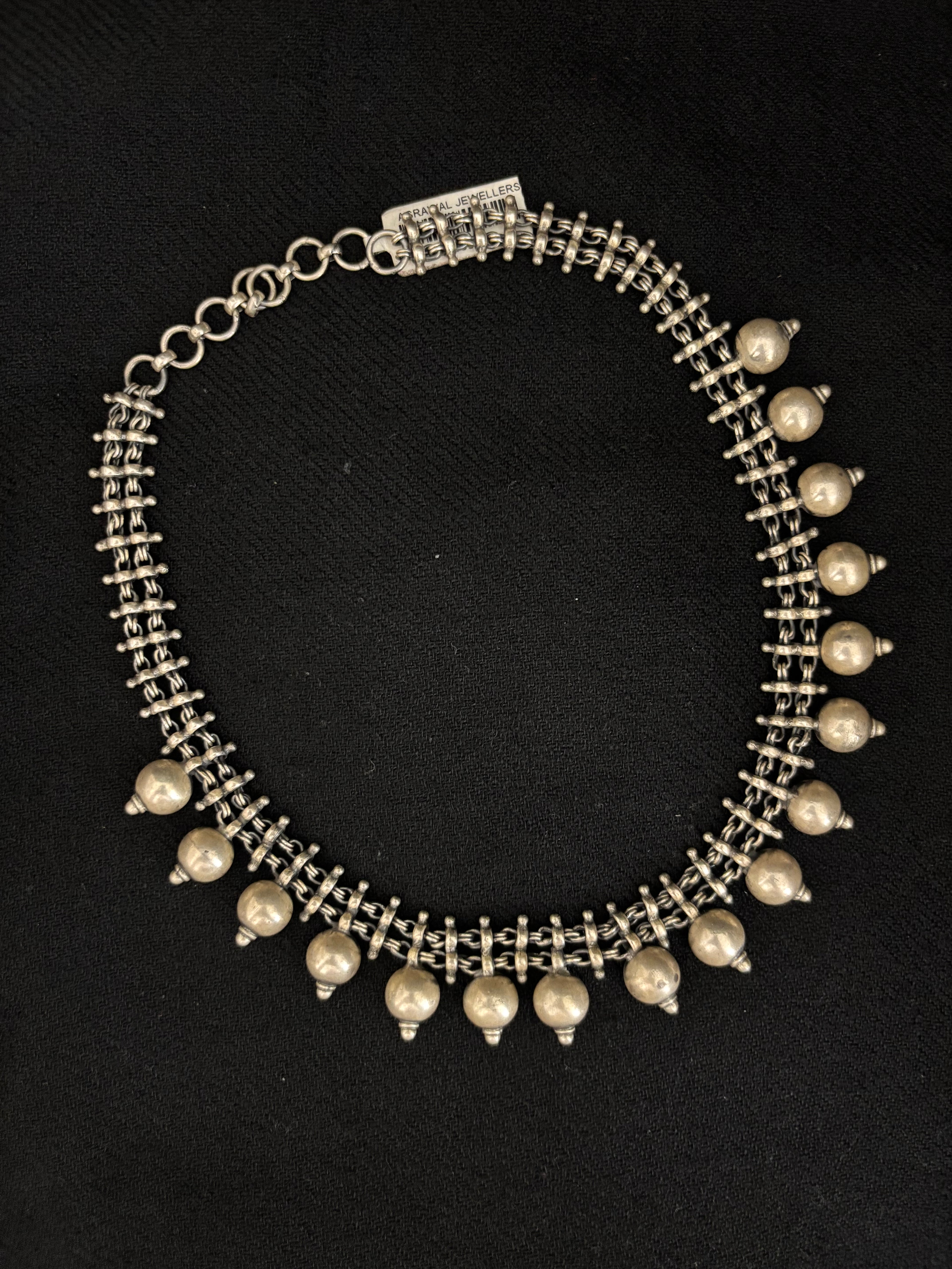 Traditional Silver Smooth Bead Choker
