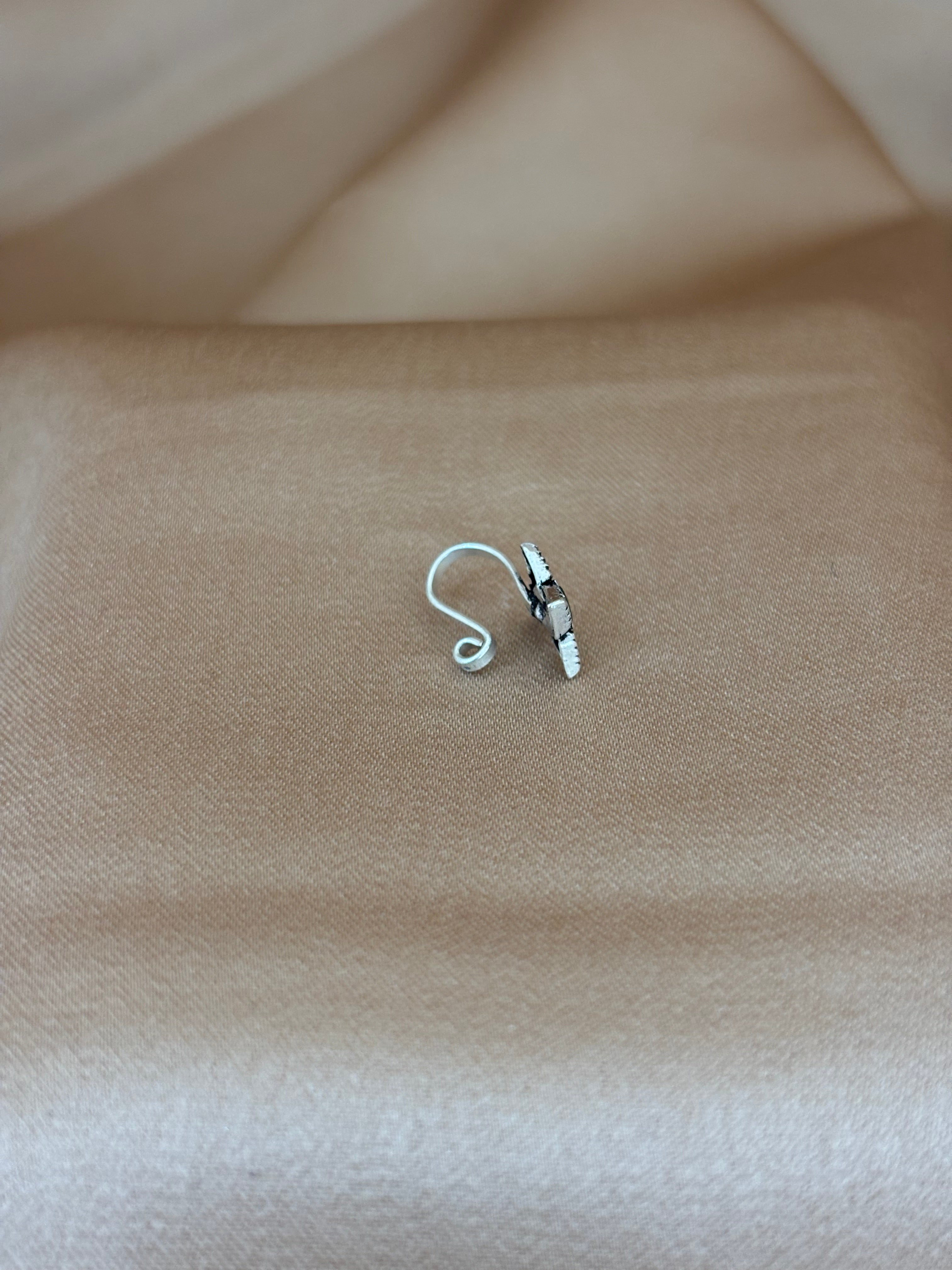 Square Emerald Tribal Nose Pin
