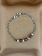 Sparkling Ruby-Red Beaded Bracelet