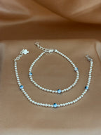 Tiny Guardian Evil Eye Silver Payal