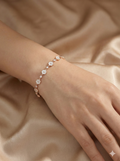 Rose Gold Mother-of-Pearl Flower Bracelet