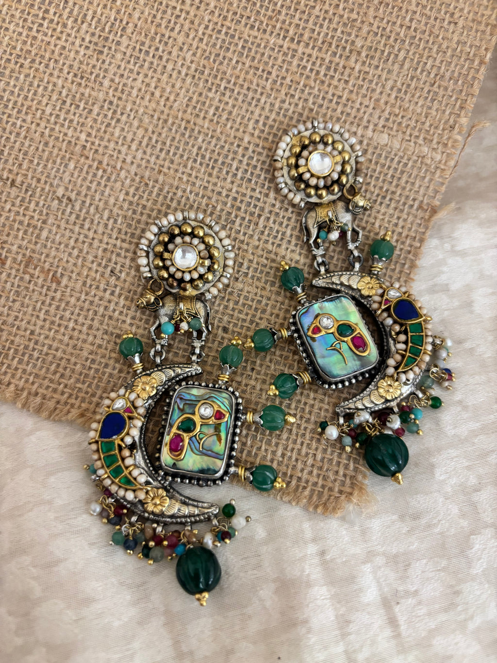 Mother of Pearl Moonbeam Fusion Earrings