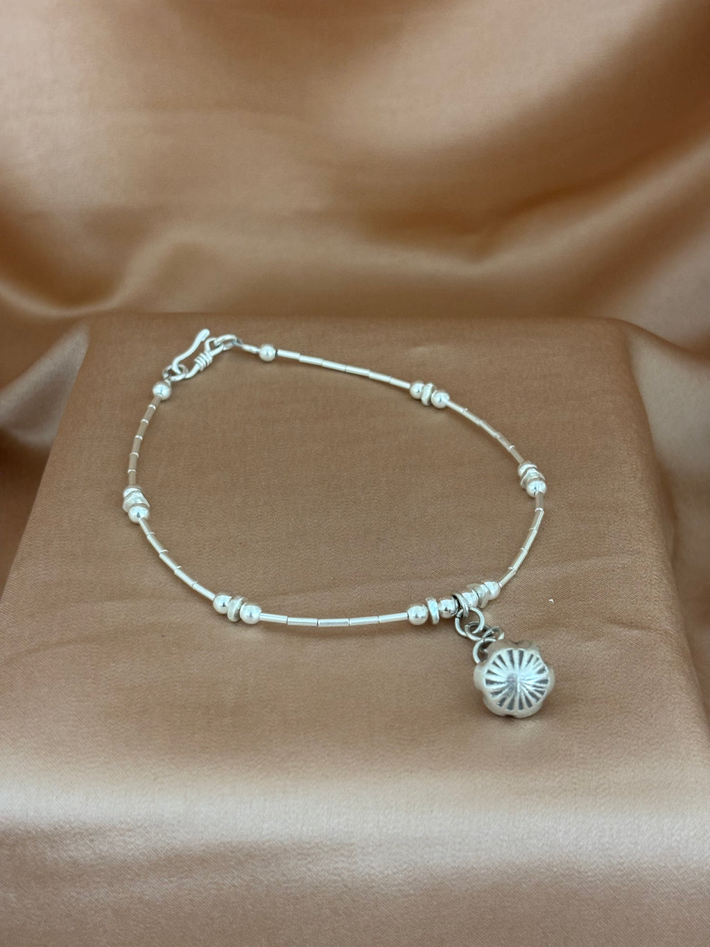 Ornate Globe Drop Anklet