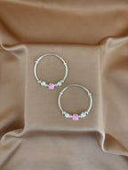 Pink Blossom Floral Silver Kadli Set