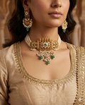 Antique Peacock & Kundan Pearl Heritage Choker
