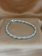 Sterling Silver Twisted Rope Anklet