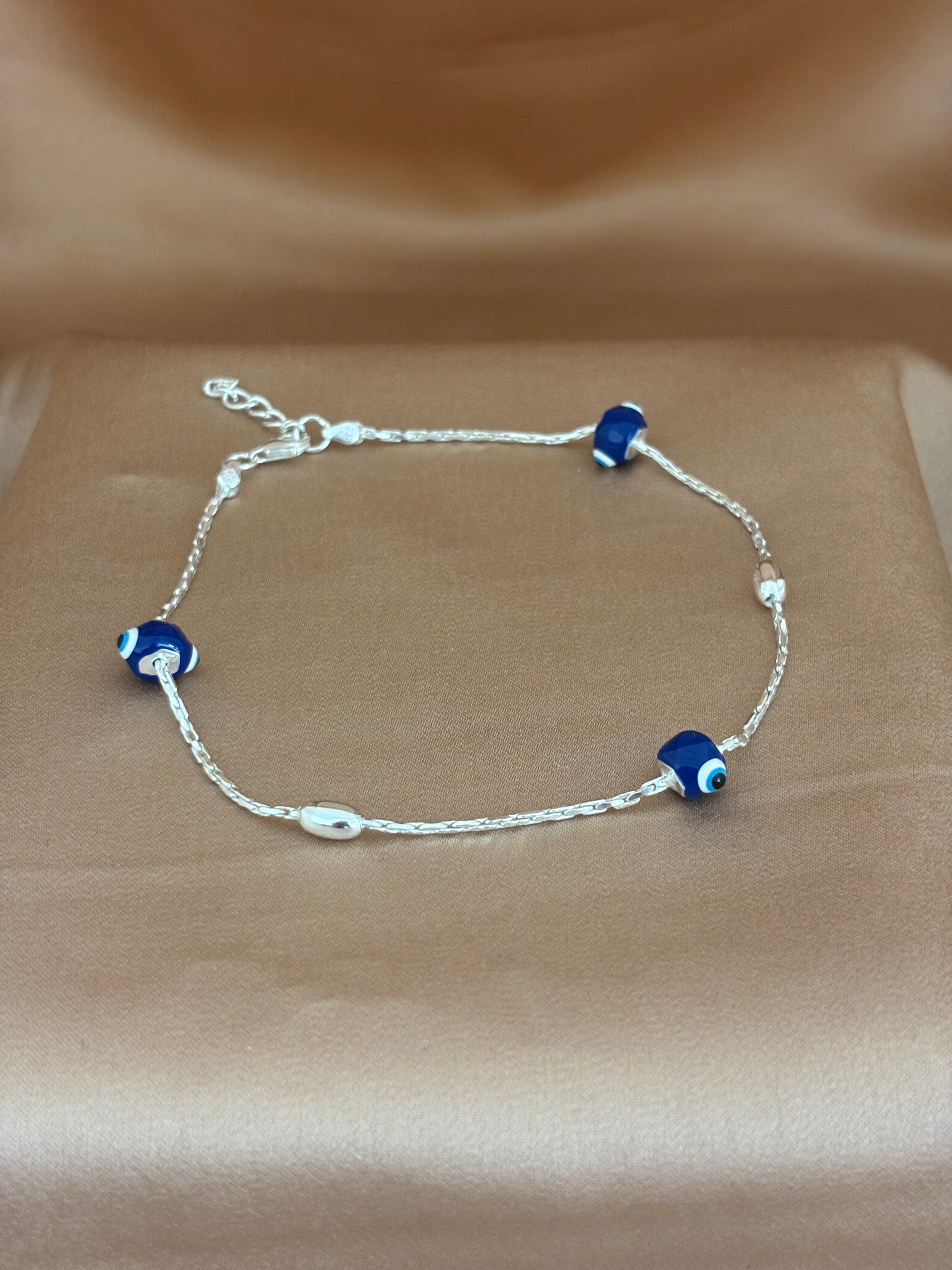 Blue Evil Eye Charm Anklet