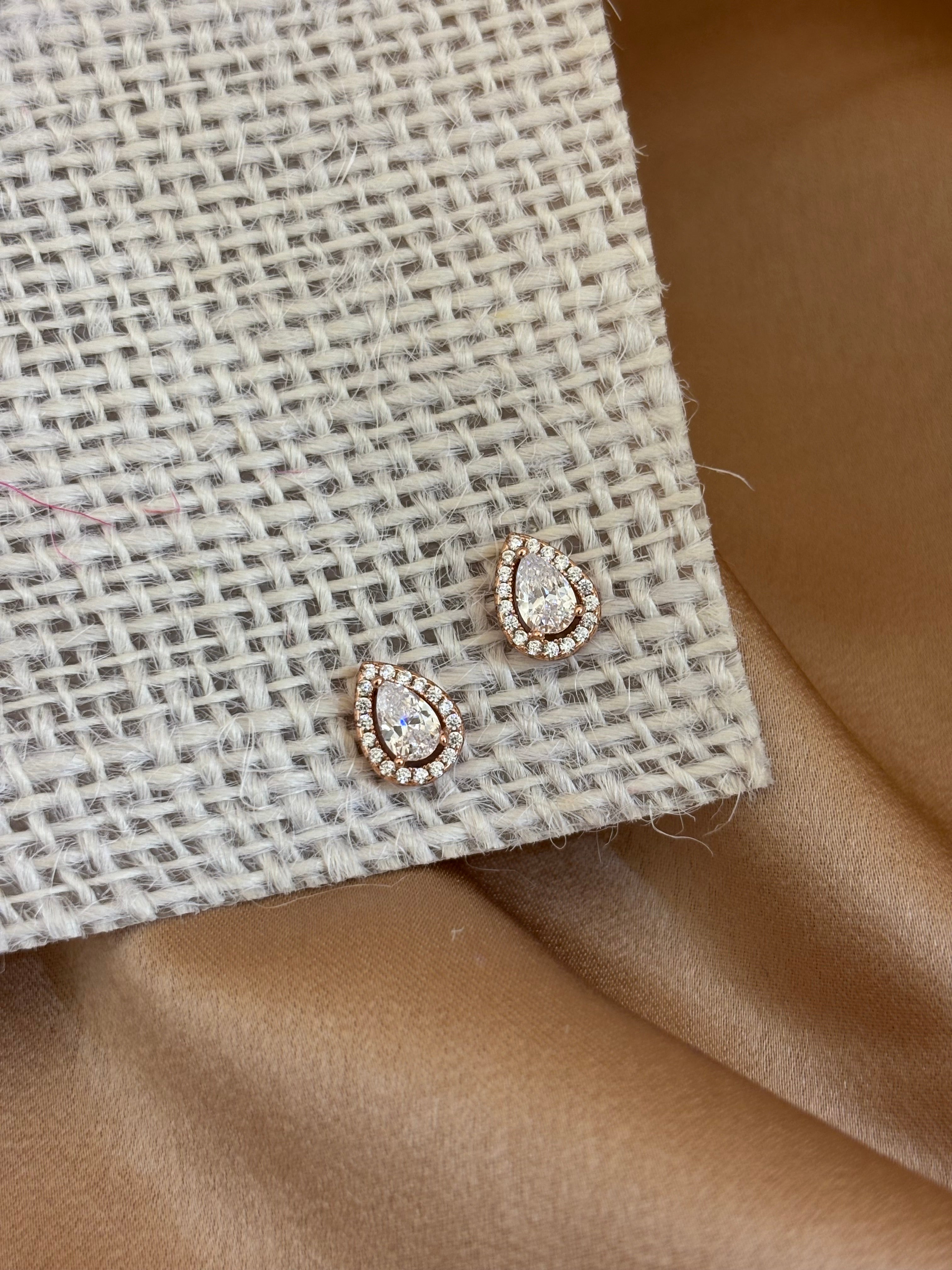 Teardrop Stud Earrings