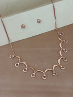 Celestial Crescent & Star Scalloped Necklace Set