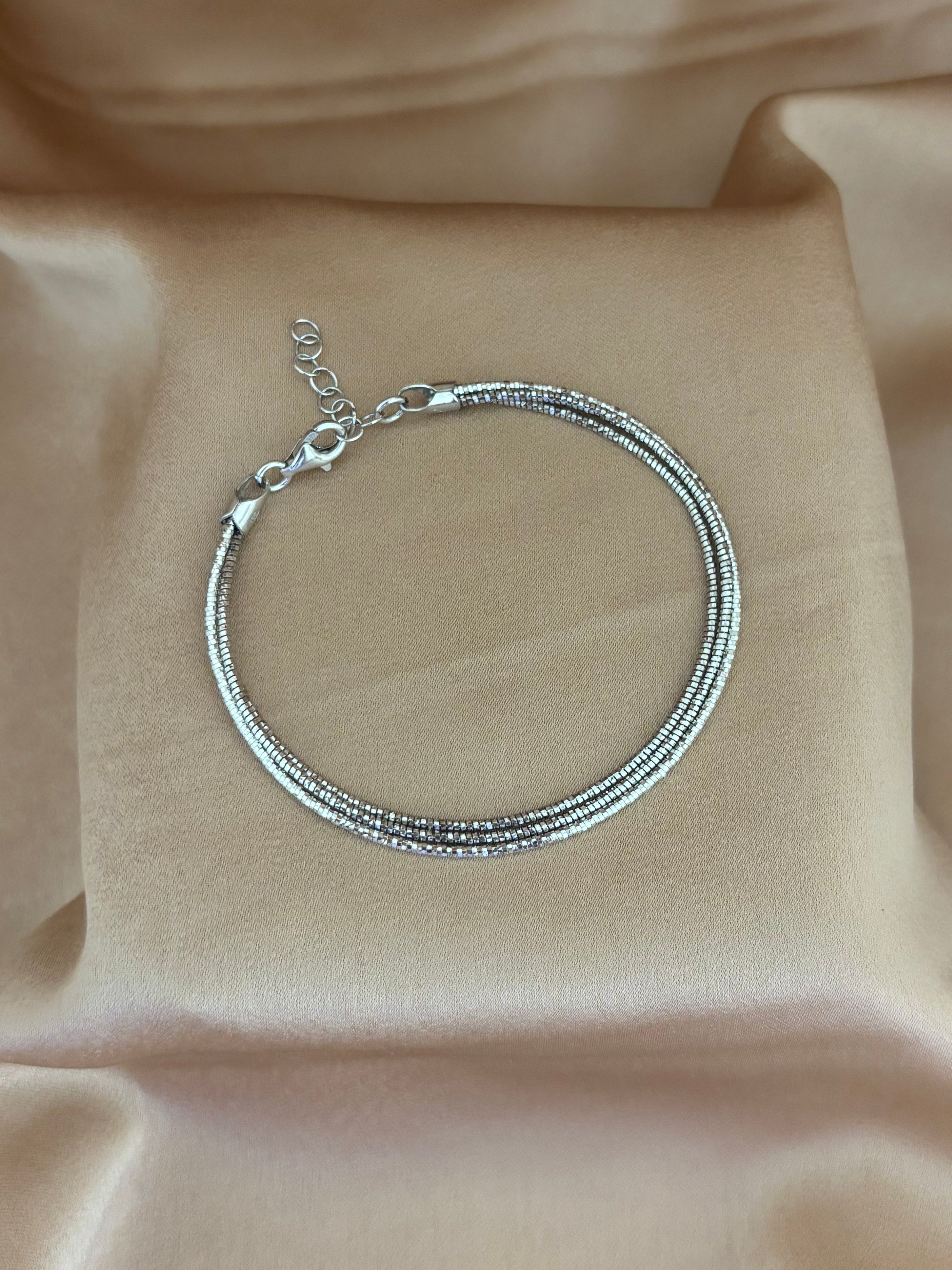 Triple Strand Chain Bracelet