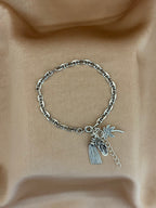 Tropical Charm Silver Link Bracelet