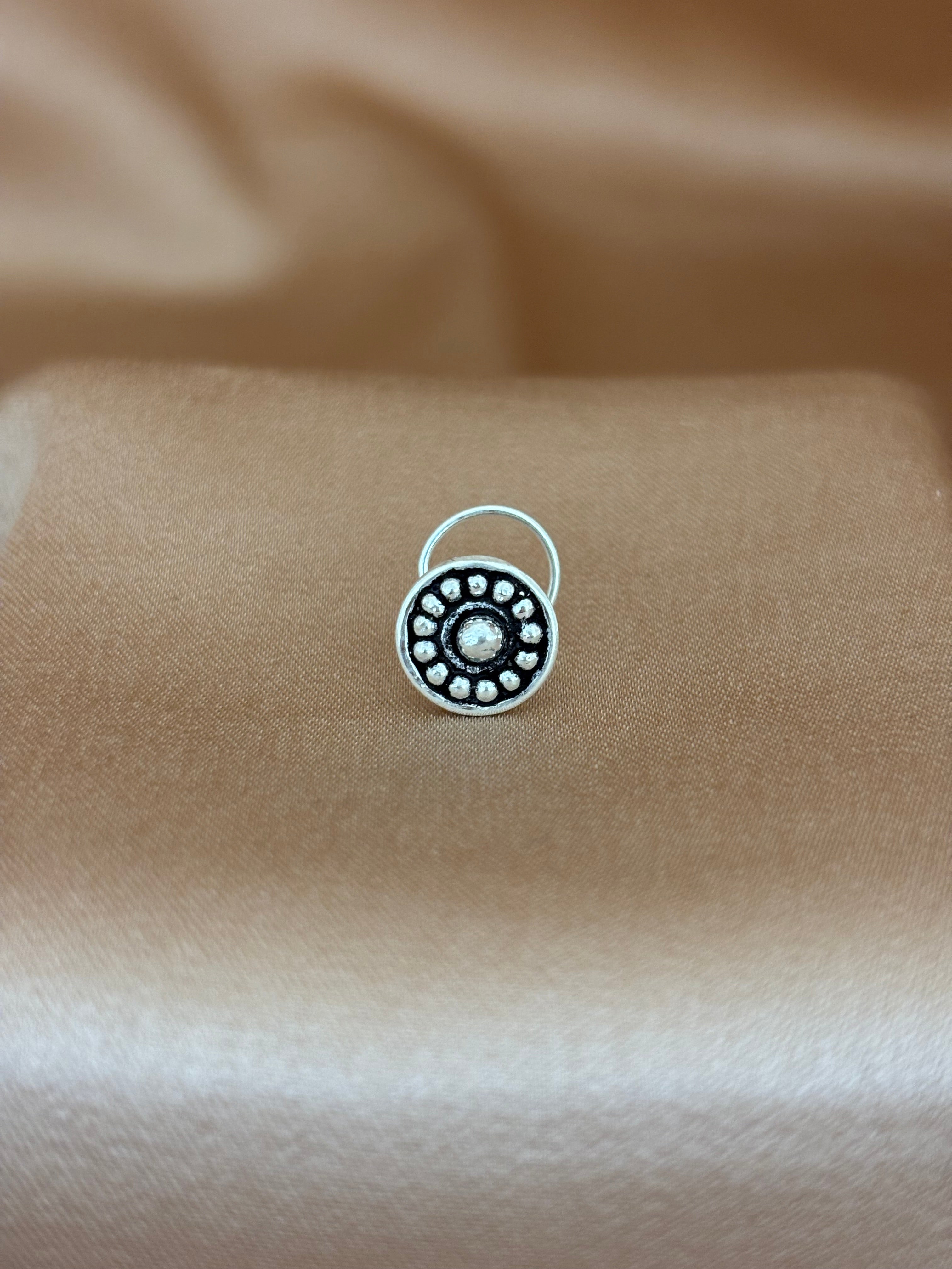 Chakra Beaded Disk Nose Pin