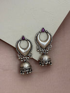 Ghungroo Jhumka with Stone Crescent
