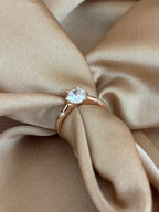 Classic Rose Gold-Plated Solitaire Ring