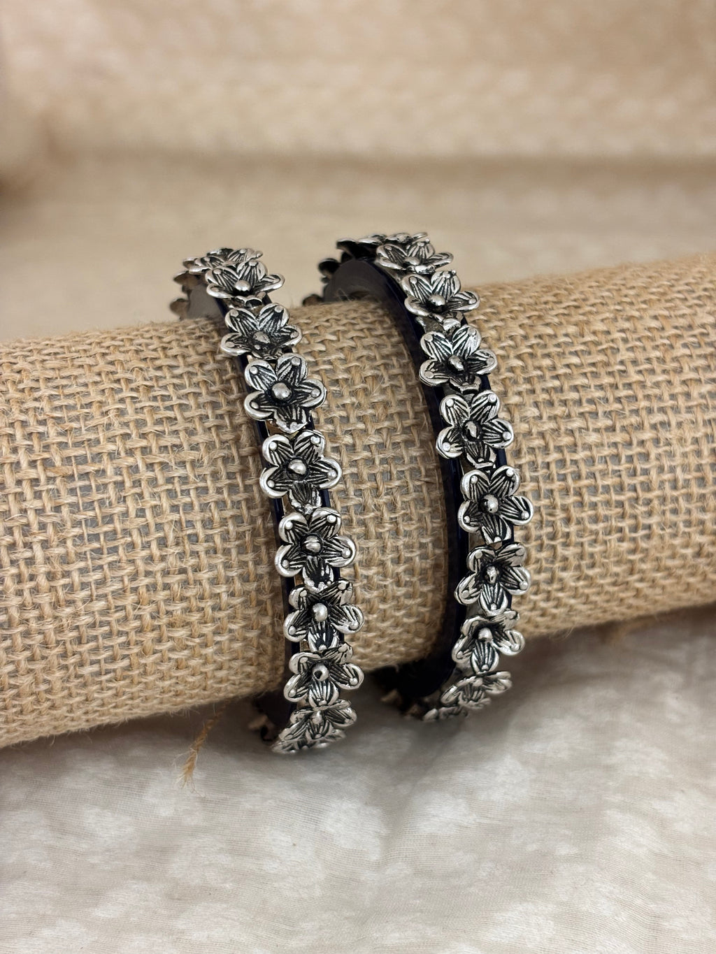 Midnight Bloom Floral Bangle