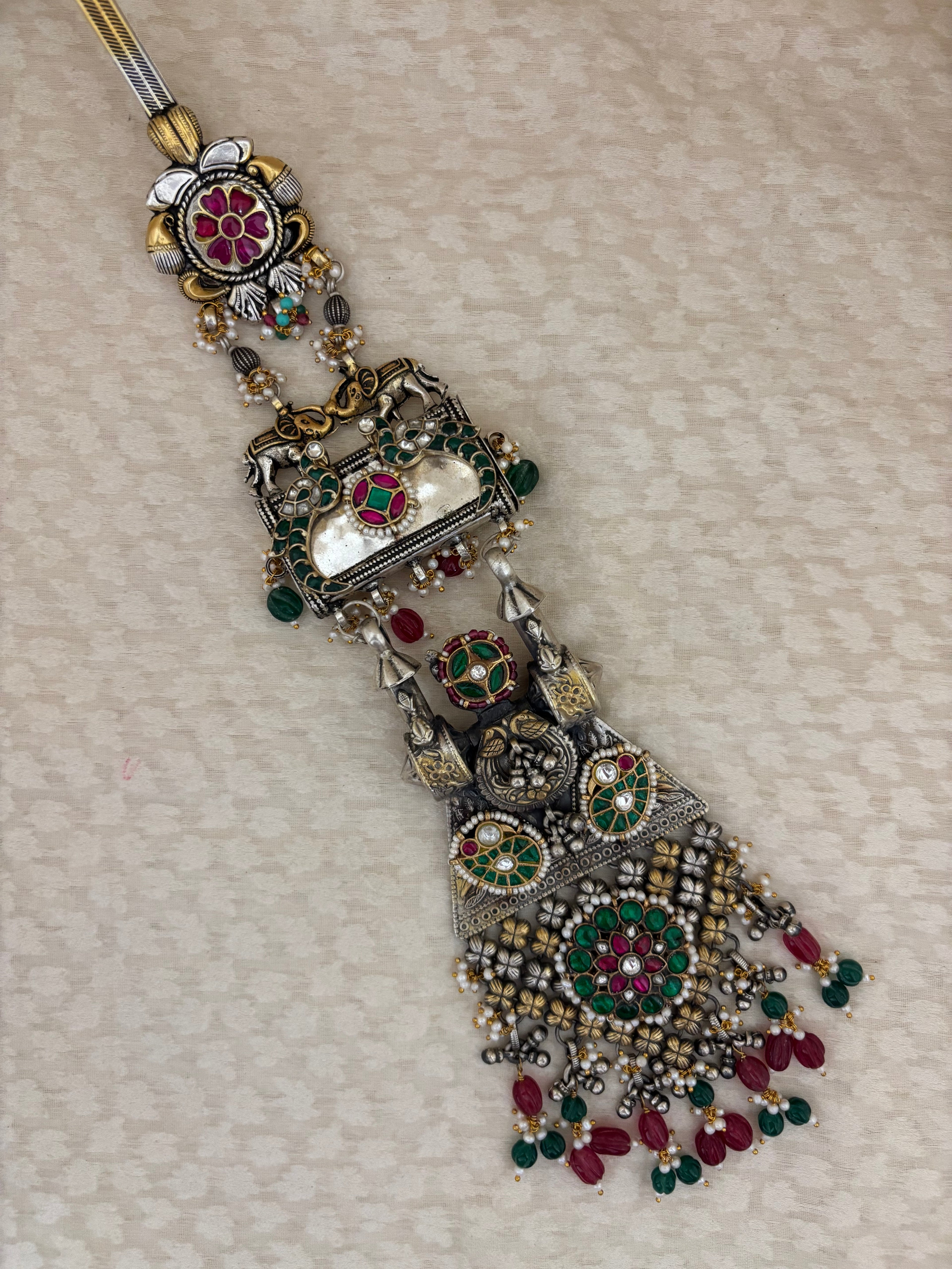 Airavat Elephant Motif Dual-Tone Juda