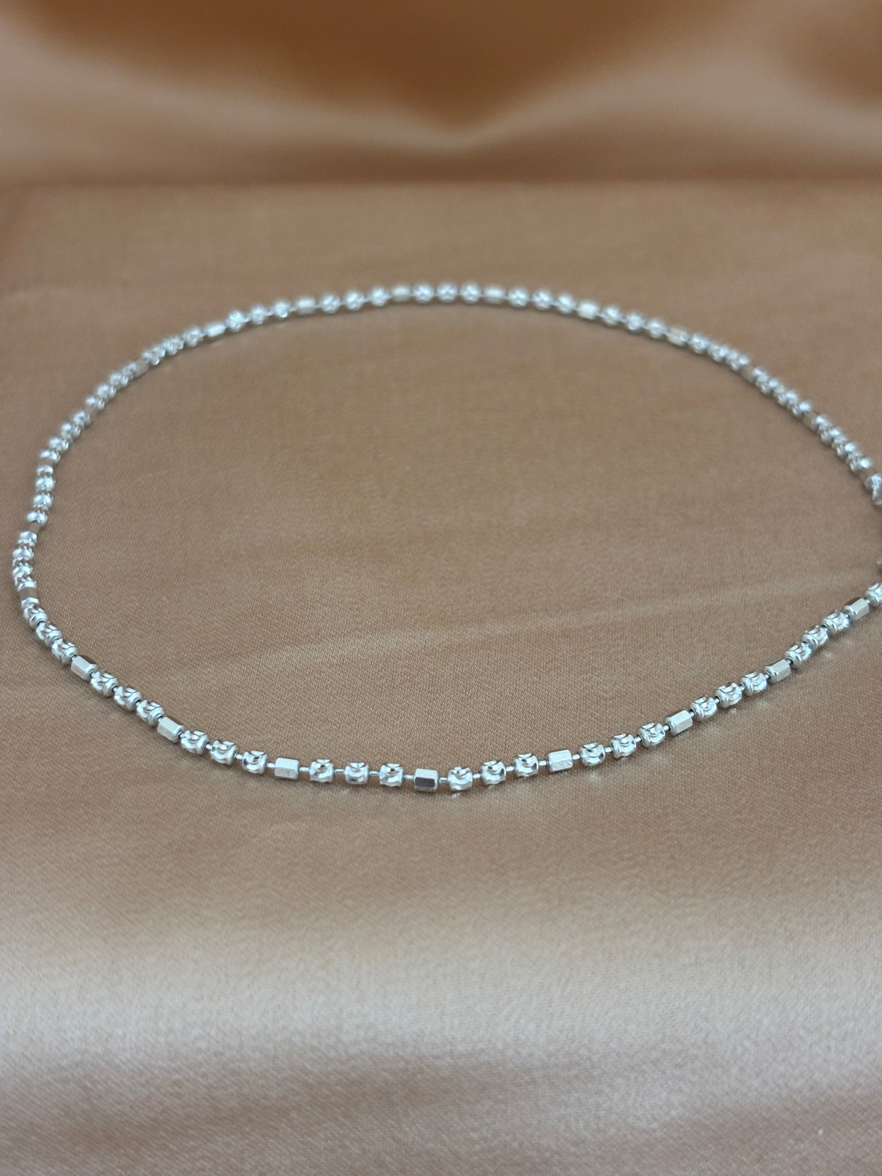 Geometric Station Bead Anklet
