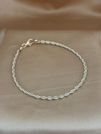 Two-Tone Twisted Rope Anklet