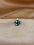 Emerald Paisley Mandala Nose Pin