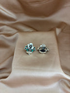 Silver Bloom Floral Studs
