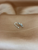 Vintage Heart Oxidized Silver Nose Pin