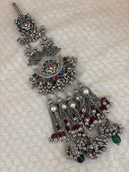 Peacock Motif Crescent Silver Juda