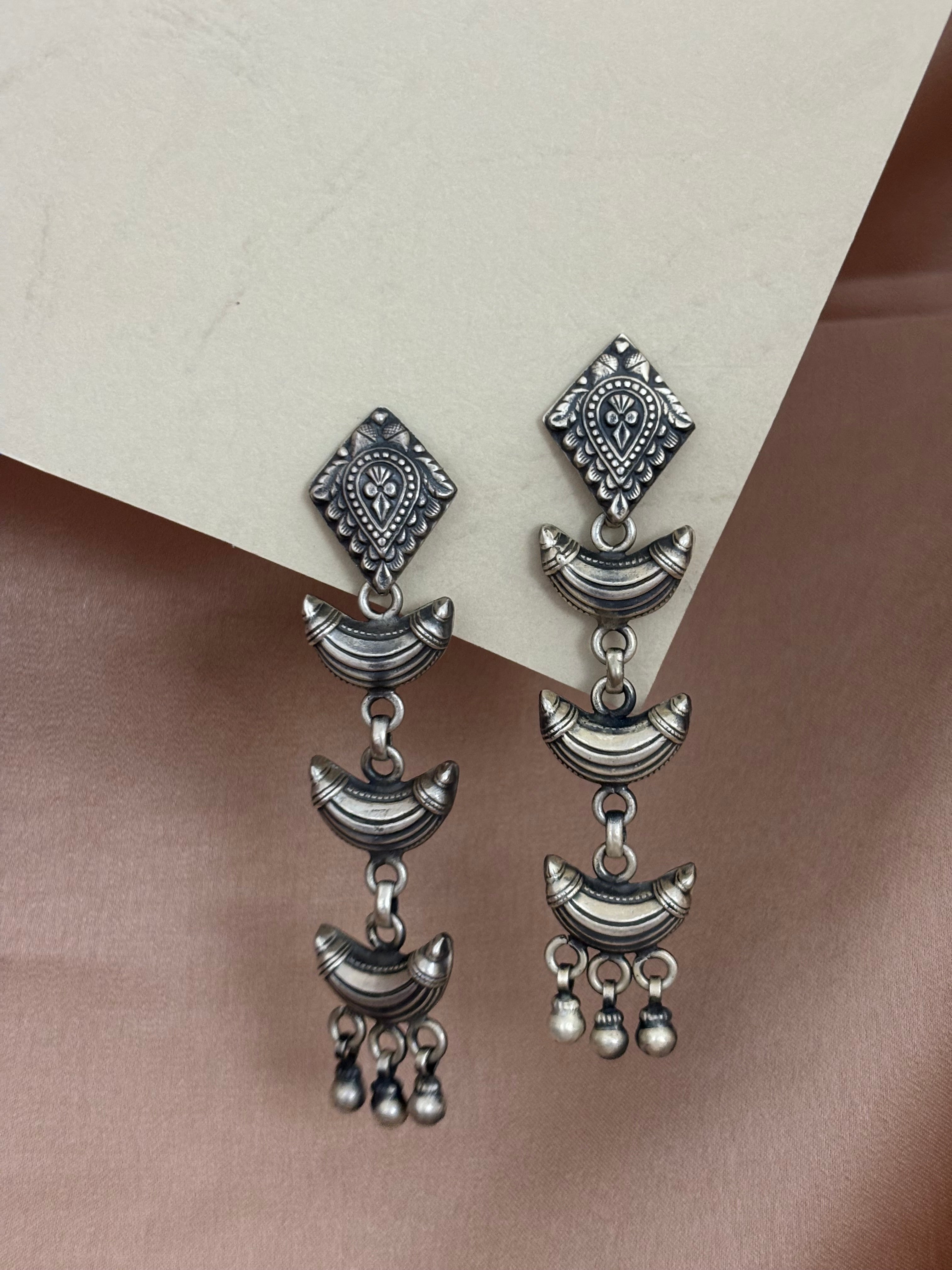 Tribal Layered Drop Earrings