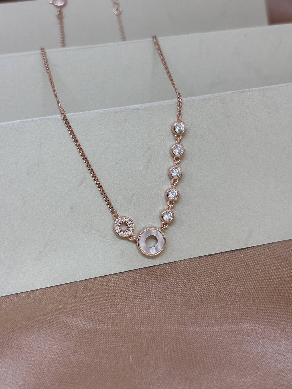 Celestial Orbit Rose Gold Necklace