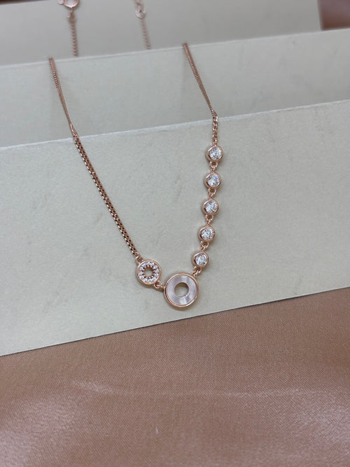 Celestial Orbit Rose Gold Necklace