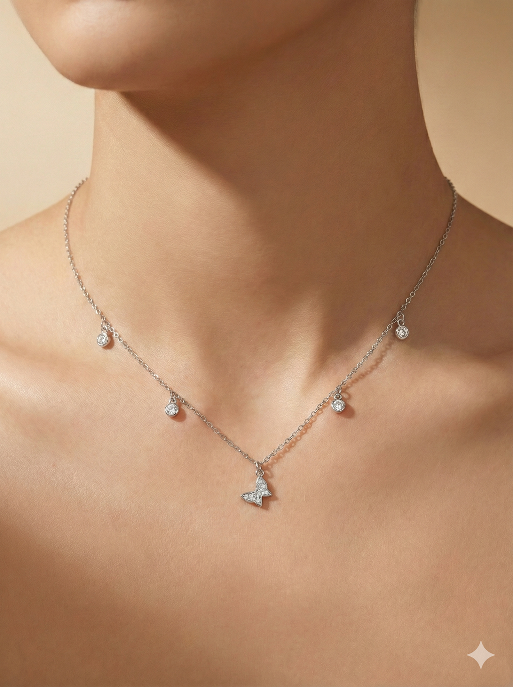 Dainty Butterfly Charm Necklace
