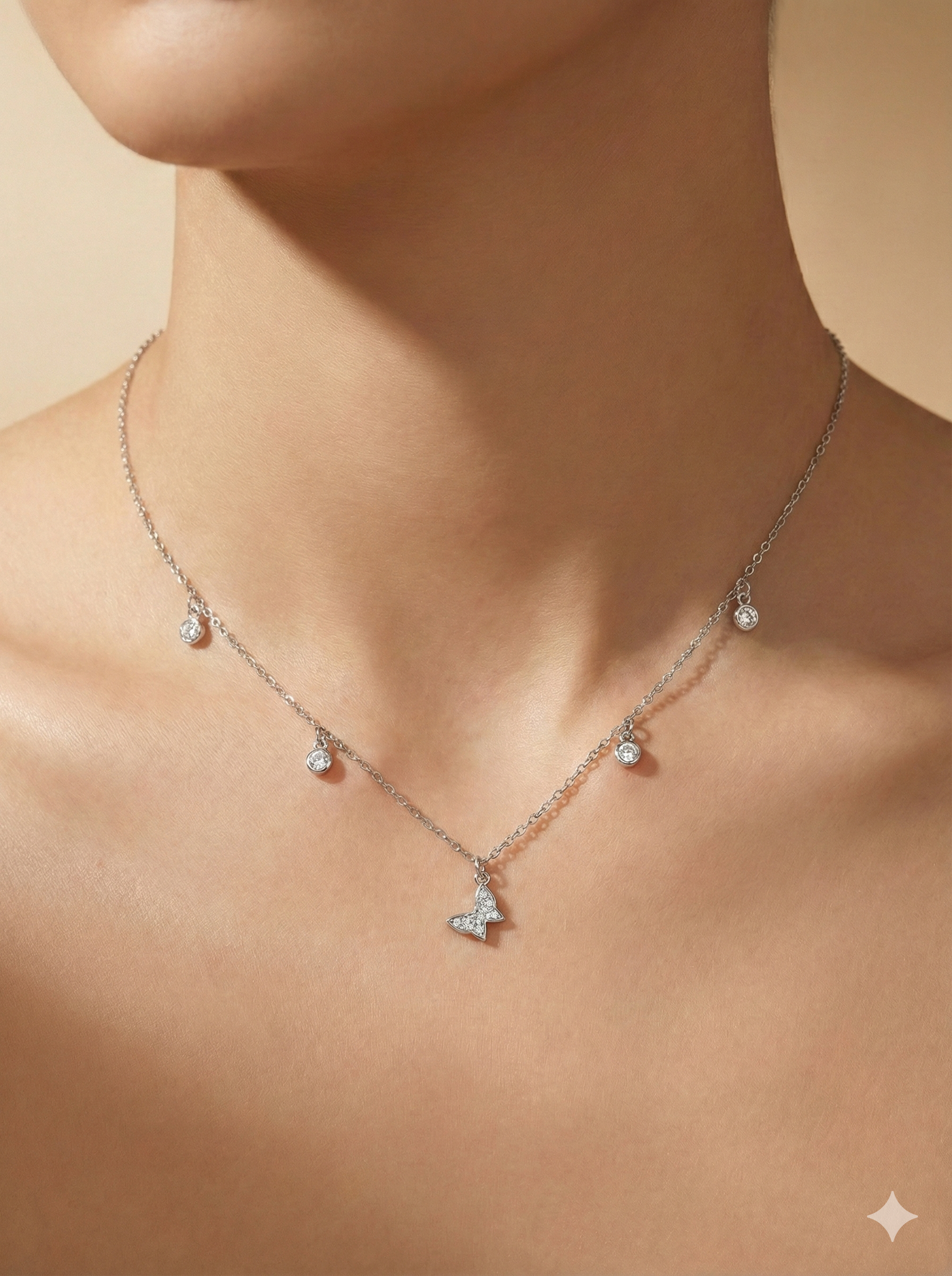 Dainty Butterfly Charm Necklace