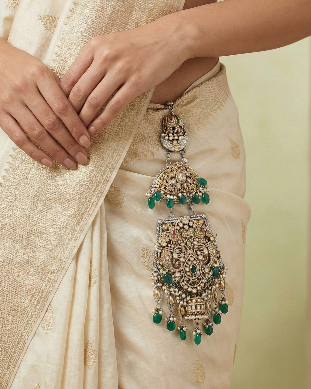 Royal Peacock Jadau Fusion Juda