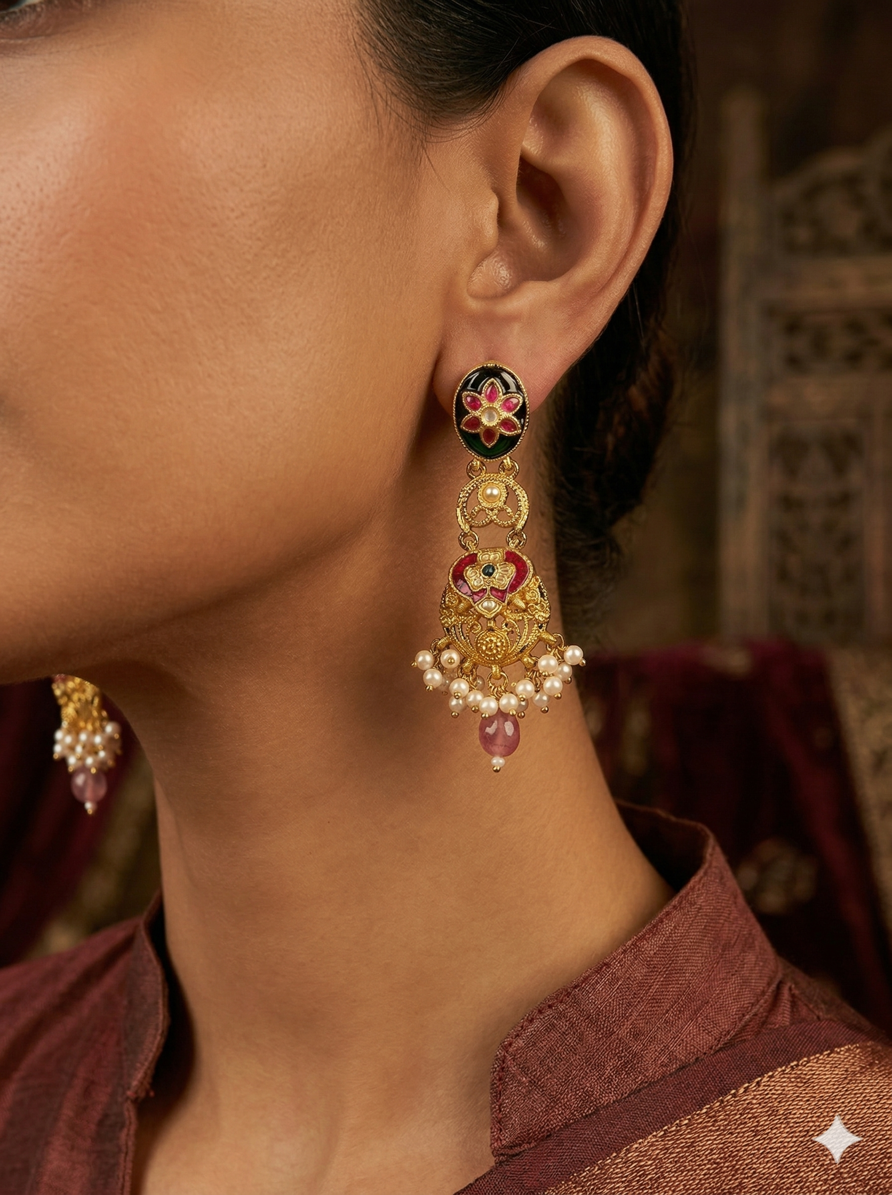 Mayura Elongated Heritage Dangles