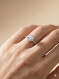 Classic Round-Cut Solitaire Ring with Hidden Halo