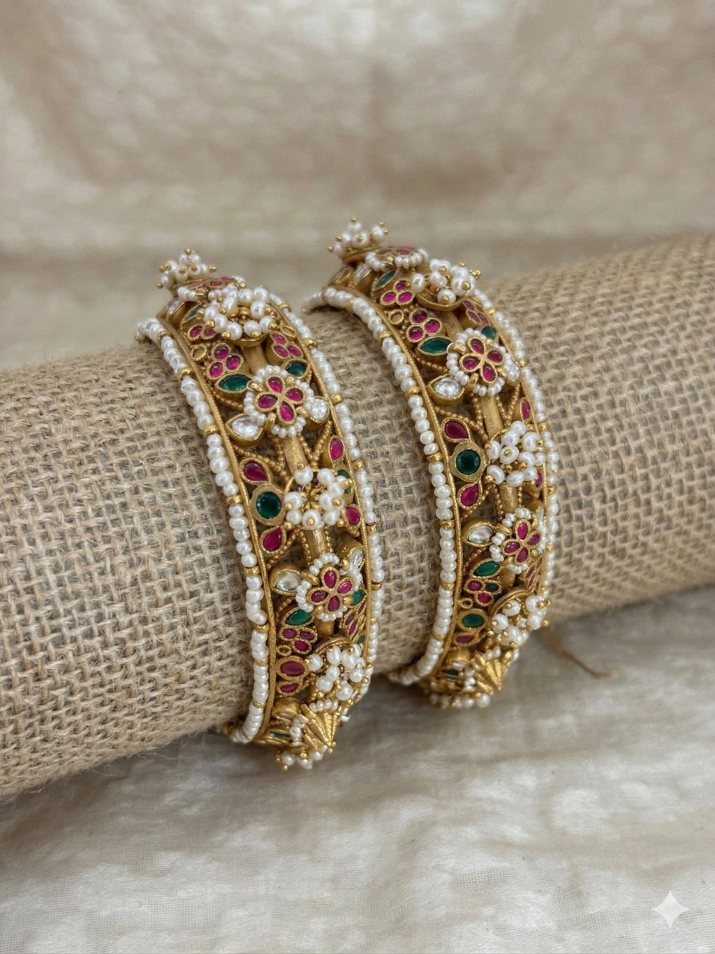 Floral Jadau Heritage Kada